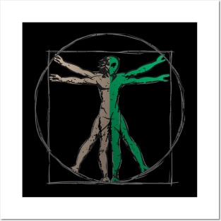 Da Vinci Alien Vitruvian Man Posters and Art